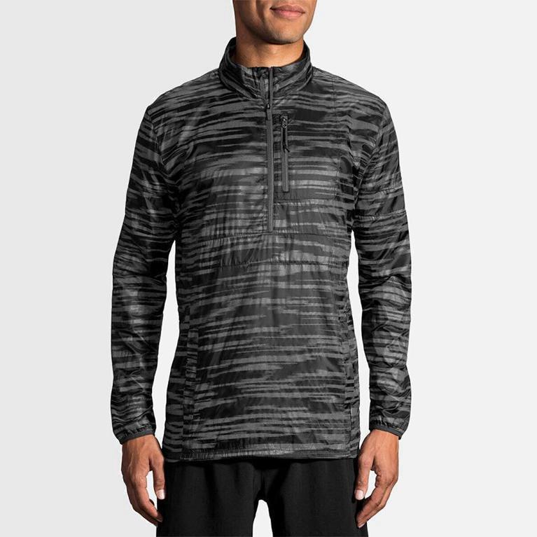 Brooks Lsd Pullover Jaquetas De Corrida Homem Cinzentas (51763FNMC)